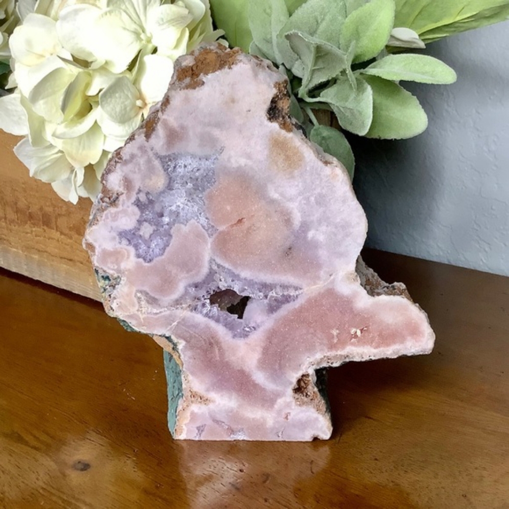 Pink and Purple Geode Display
